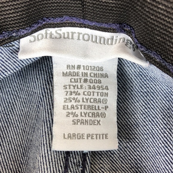 Soft Surroundings Cotton Elastic High Waist Pull On Denim Cropped - Picture 4 of 12